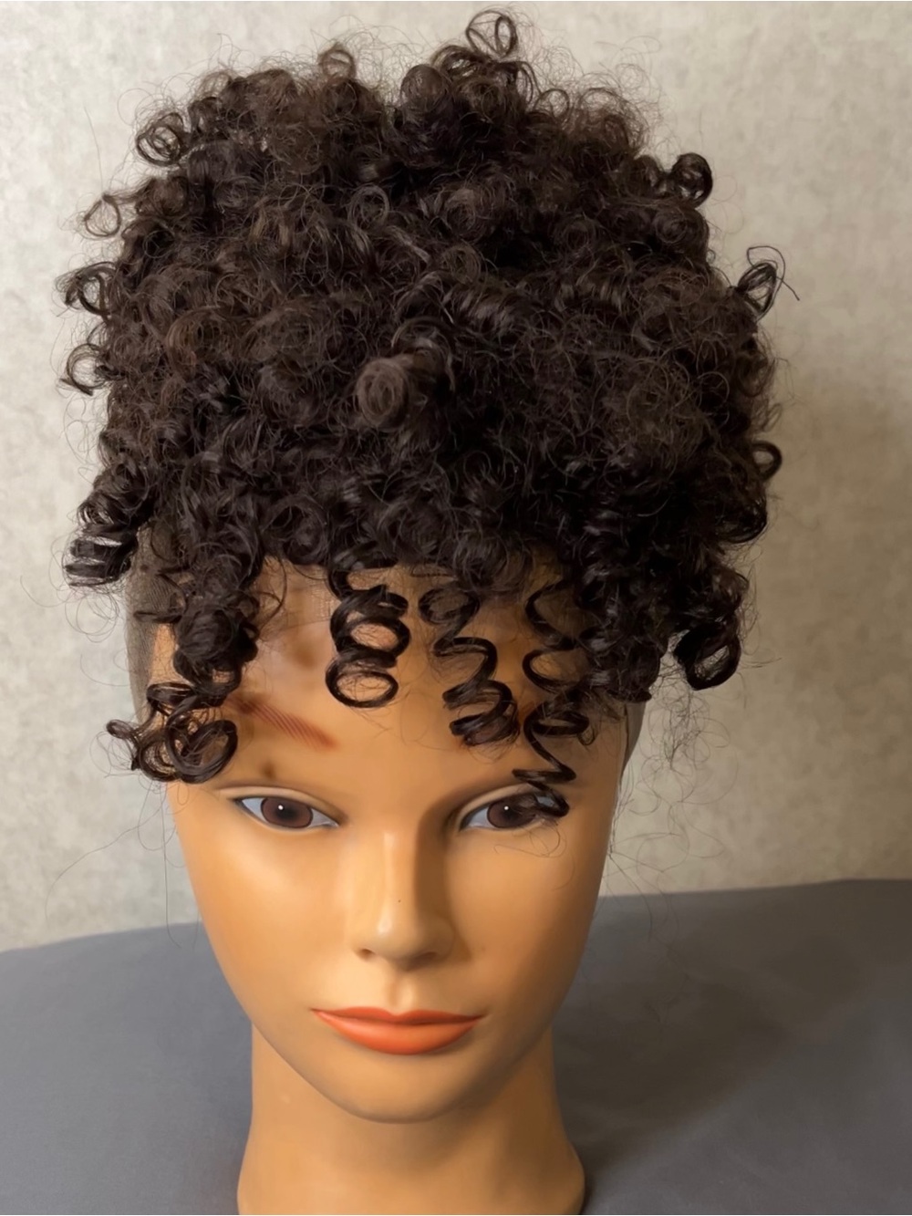 Afro Puff Drawstring Ponytail with Bangs